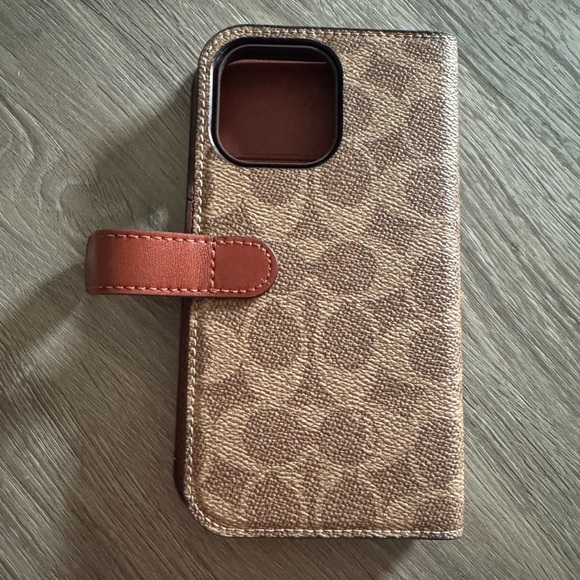 Iphone 15 Pro Max Folio In Signature Canvas Case Wallet - Picture 3 of 5